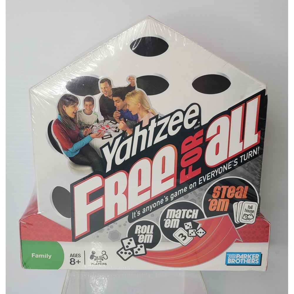 Yahtzee Free For All Dice Game 8+  Parker Brothers 2008 New & Sealed